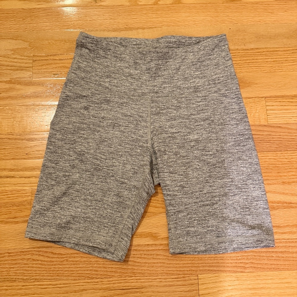 Gray High Rise Biker Shorts